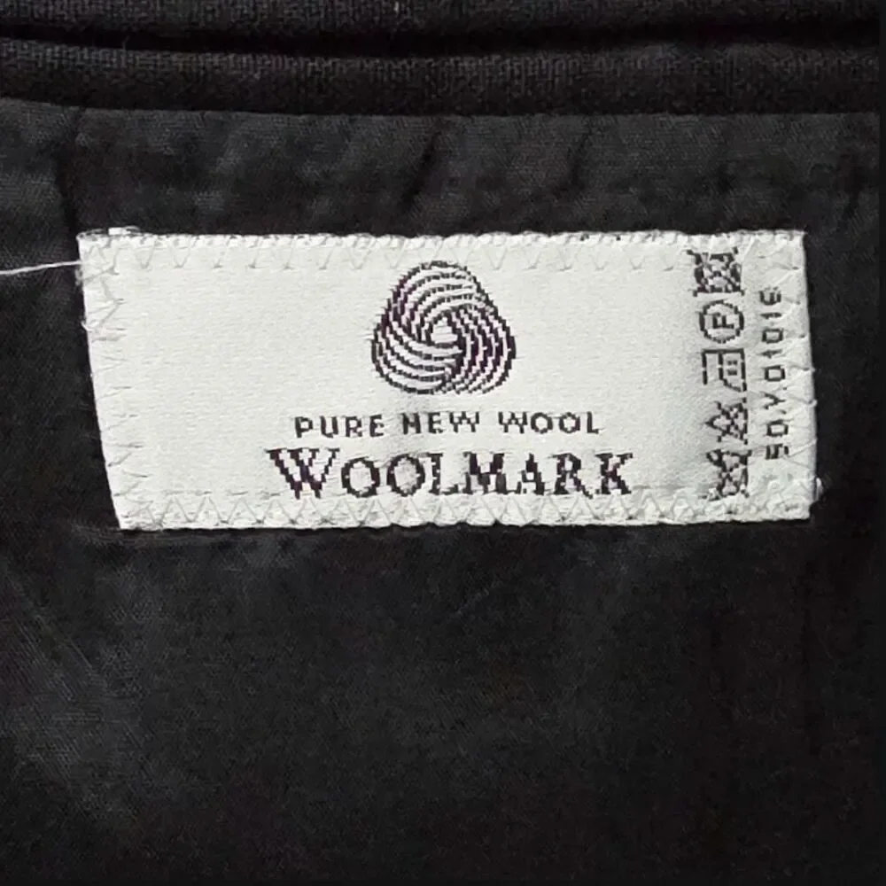 Alexandre London Savile Row Blazer Jacket 46R Black Pure New Wool 2 Button